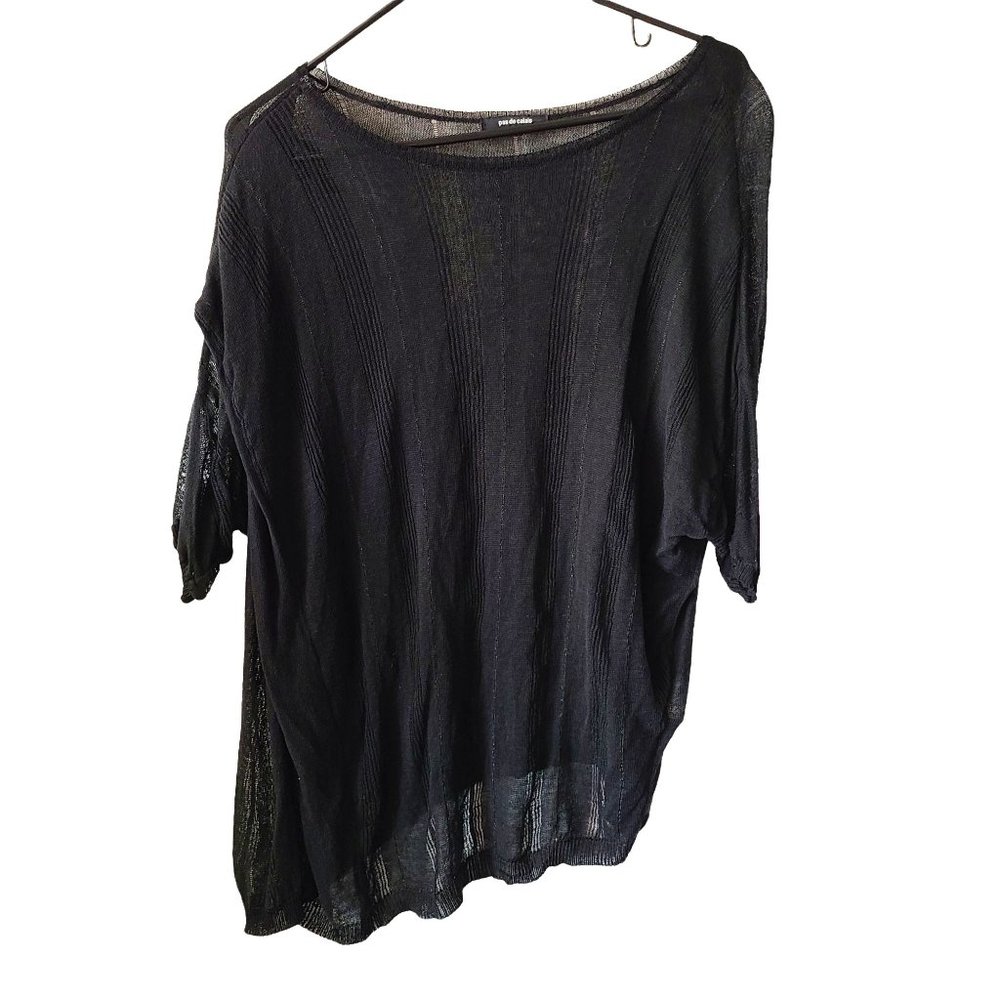 Pas de Calais A-Line Silk Linen Knit Pullover Top Women's Size M